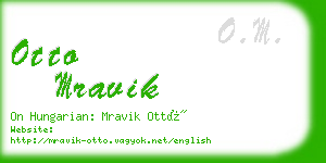 otto mravik business card